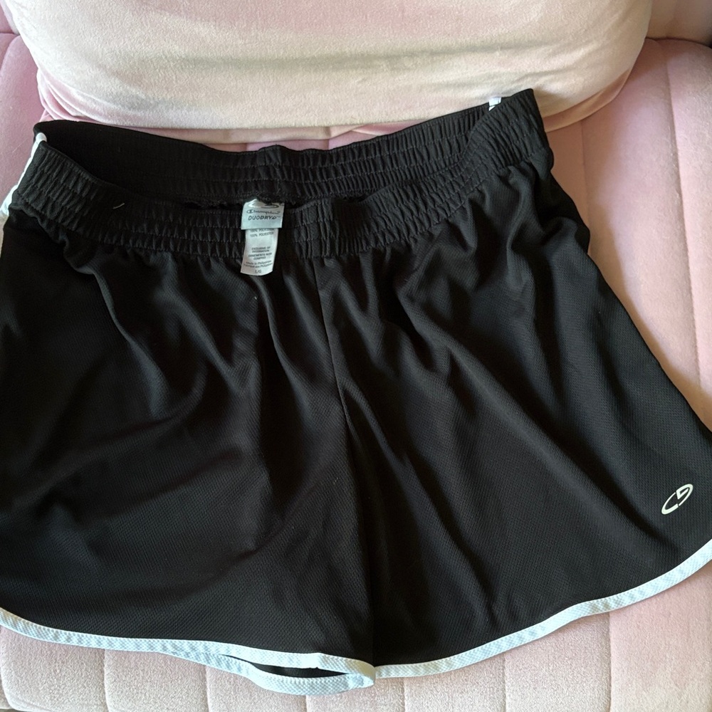 Champion Women's Black and White Athletic Shorts